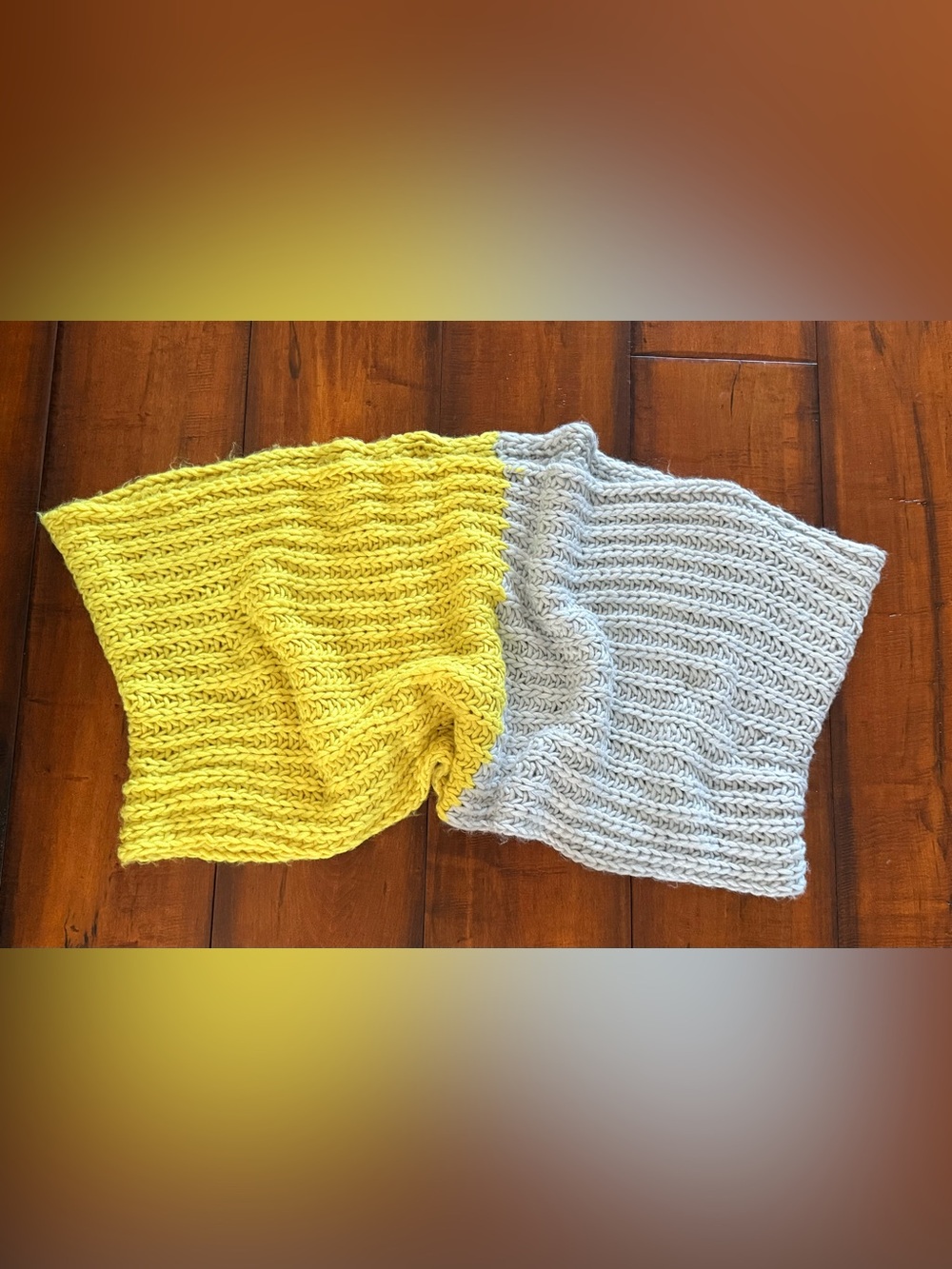 LOFT Yellow Chunky Knit Infinity Scarf